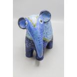Keramik-Zierobjekt 'Elefant' / A ceramic elephant, Werkstattarbeit Eva Fritz-Lindner, ...