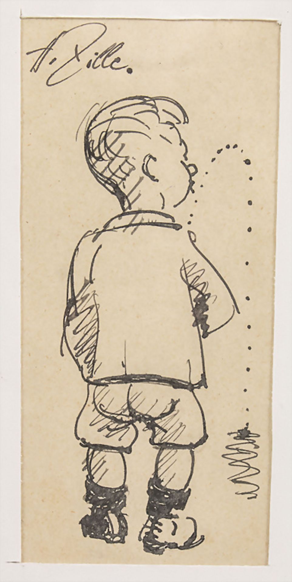 Heinrich ZILLE (1858-1929), 'Pinkelnder Junge' / 'The peeing boy', nach 1900