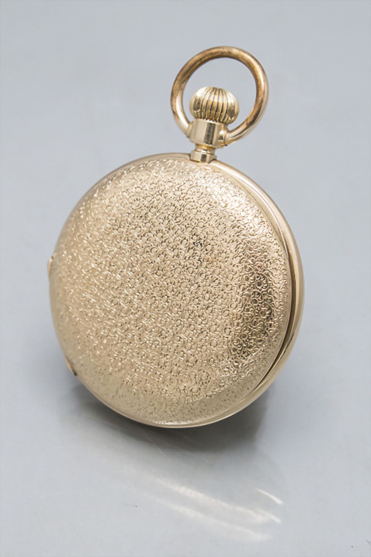 Savonette Taschenuhr Chronometer / A 14 ct gold open face pocket watch, Gebr. Eppner, Berlin, ... - Image 3 of 9