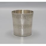 Kiddusch-Becher / A silver kiddush beaker / Une goblet de kiddouch, N. Mouzin, Metz, 1734-1735
