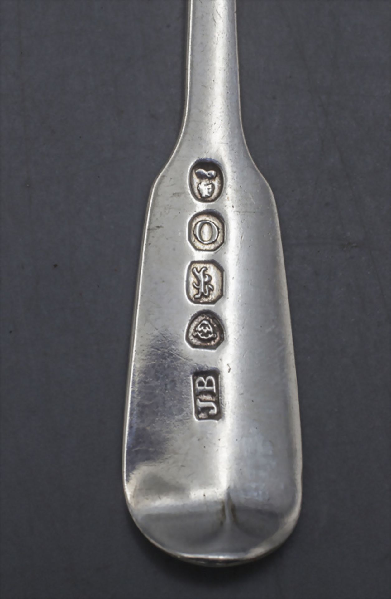 Paar Salzlöffel / A pair of Georgian silver salt spoons, James Beebe, London, 1825 - Image 3 of 4