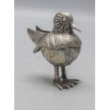 Vogelfigur / A vintage Sterling silver and stone figurine of a bird, Südamerika, 20. Jh.
