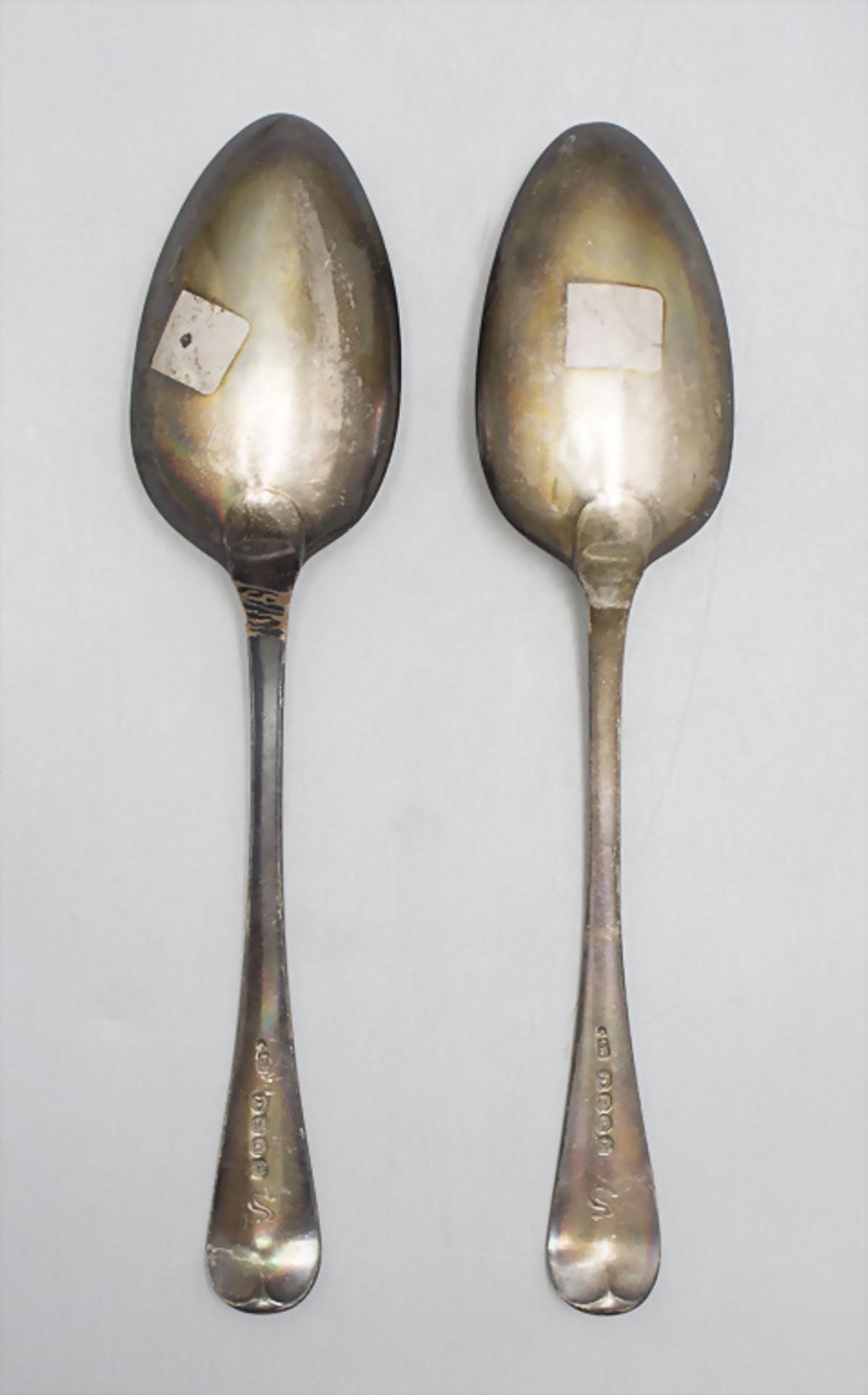 2 Löffel / 2 silver spoons, Solomon Hougham, London, 1806 - Bild 2 aus 4