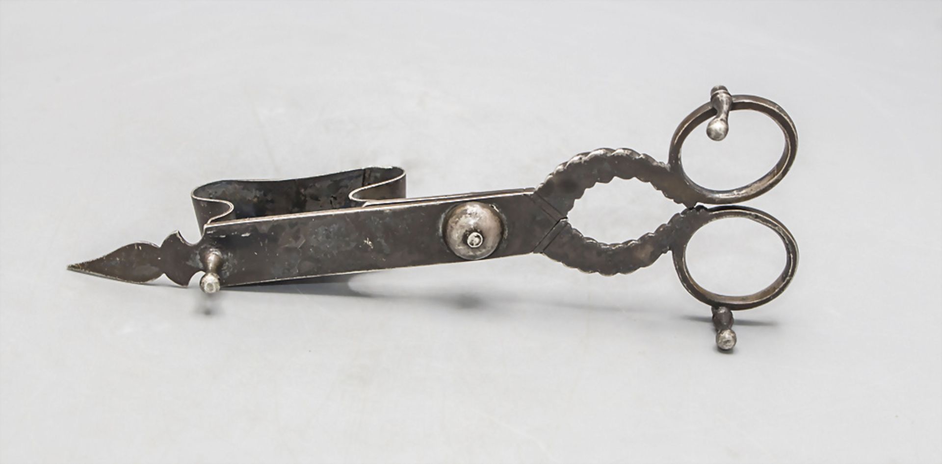 Dochtschere / Silver wick scissors, György (Georg) Goszmann, Pesth (Budapest), 1841 - Bild 2 aus 5