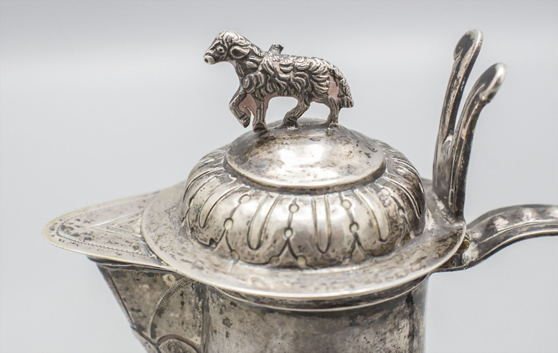 Abendmahlkanne Barock Liturgie / A Baroque silver communion pot, deutsch, um 1740 - Image 5 of 6