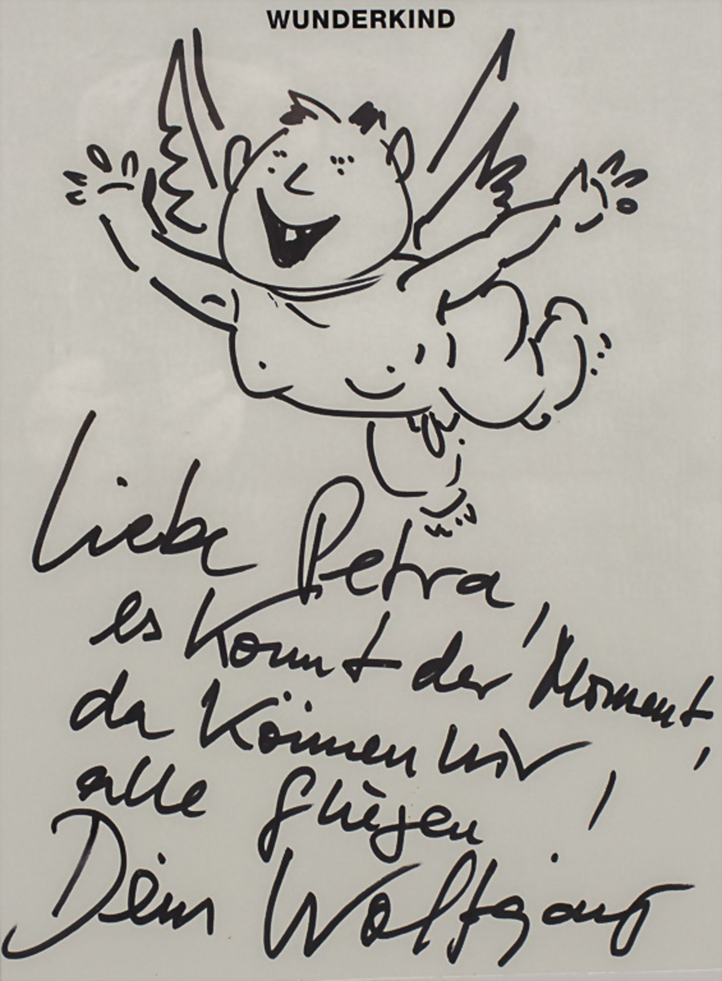 Autograph und Zeichnung Wolfgang Joop (*1944)