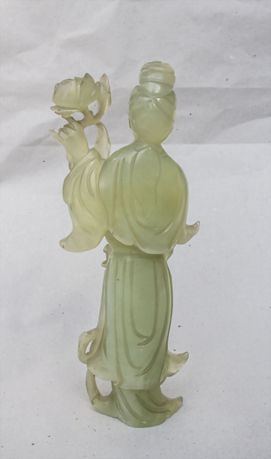 Jadeskulptur / A jade sculpture, Guanyin, China, um 1900 - Image 3 of 10