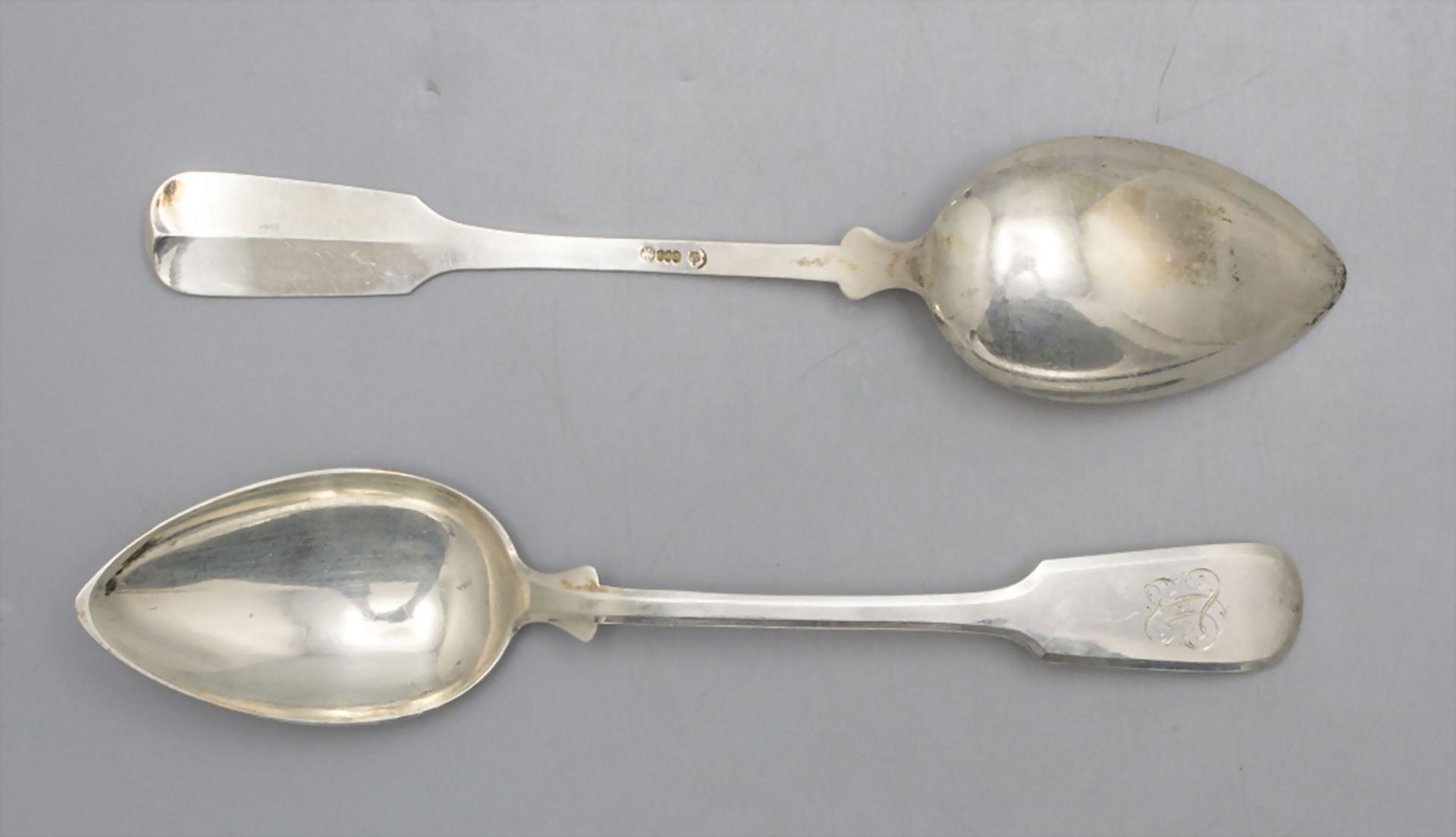 6 Löffel / 6 silver spoons, Bruckmann & Söhne, um 1890 - Image 3 of 4