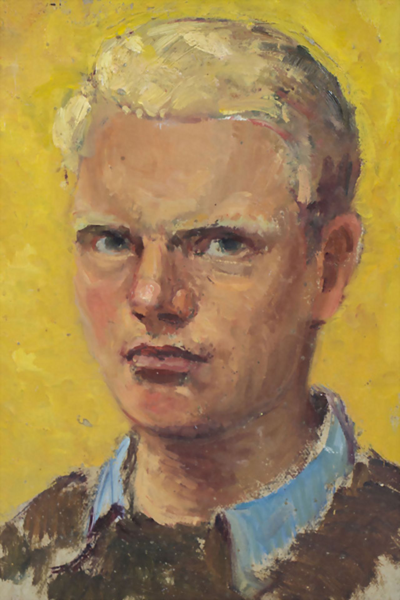 Unbekannter Künstler des 20. Jh., 'Porträt eines blonden Jungen' / 'Portrait of a blonde boy', ... - Bild 2 aus 3