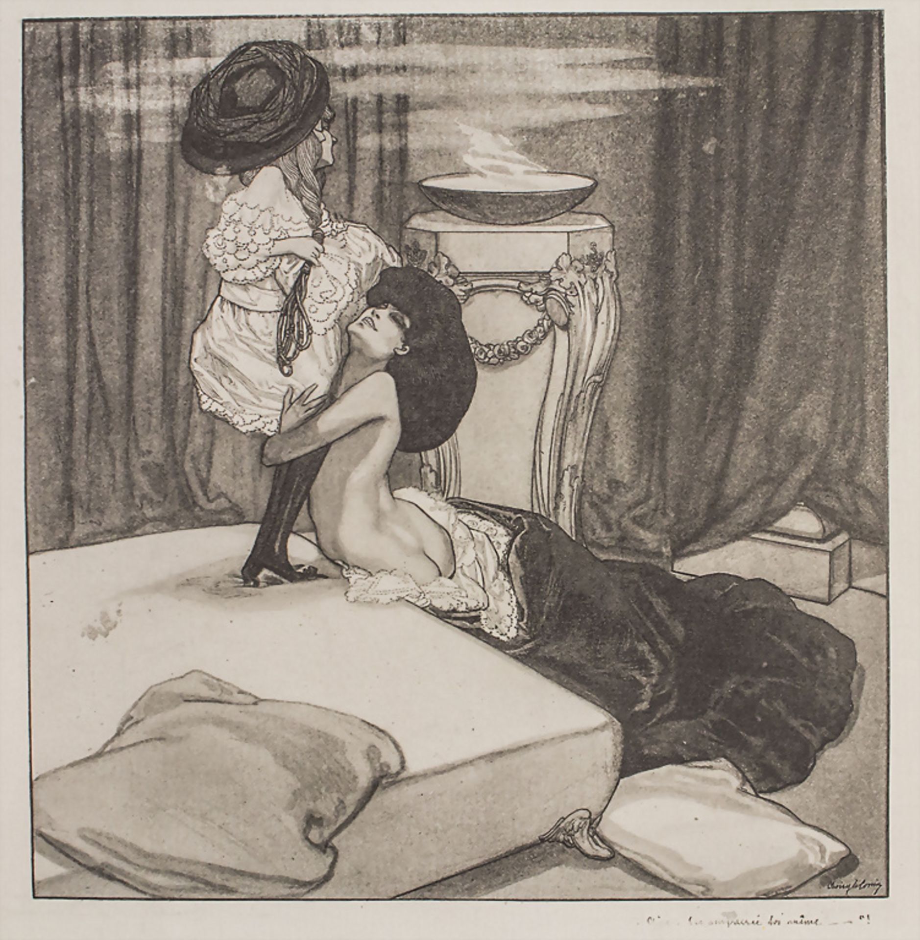 Franz VON BAYROS (1866-1924), Konvolut 6 erotische Grafiken / A collection of six erotic ... - Bild 7 aus 9