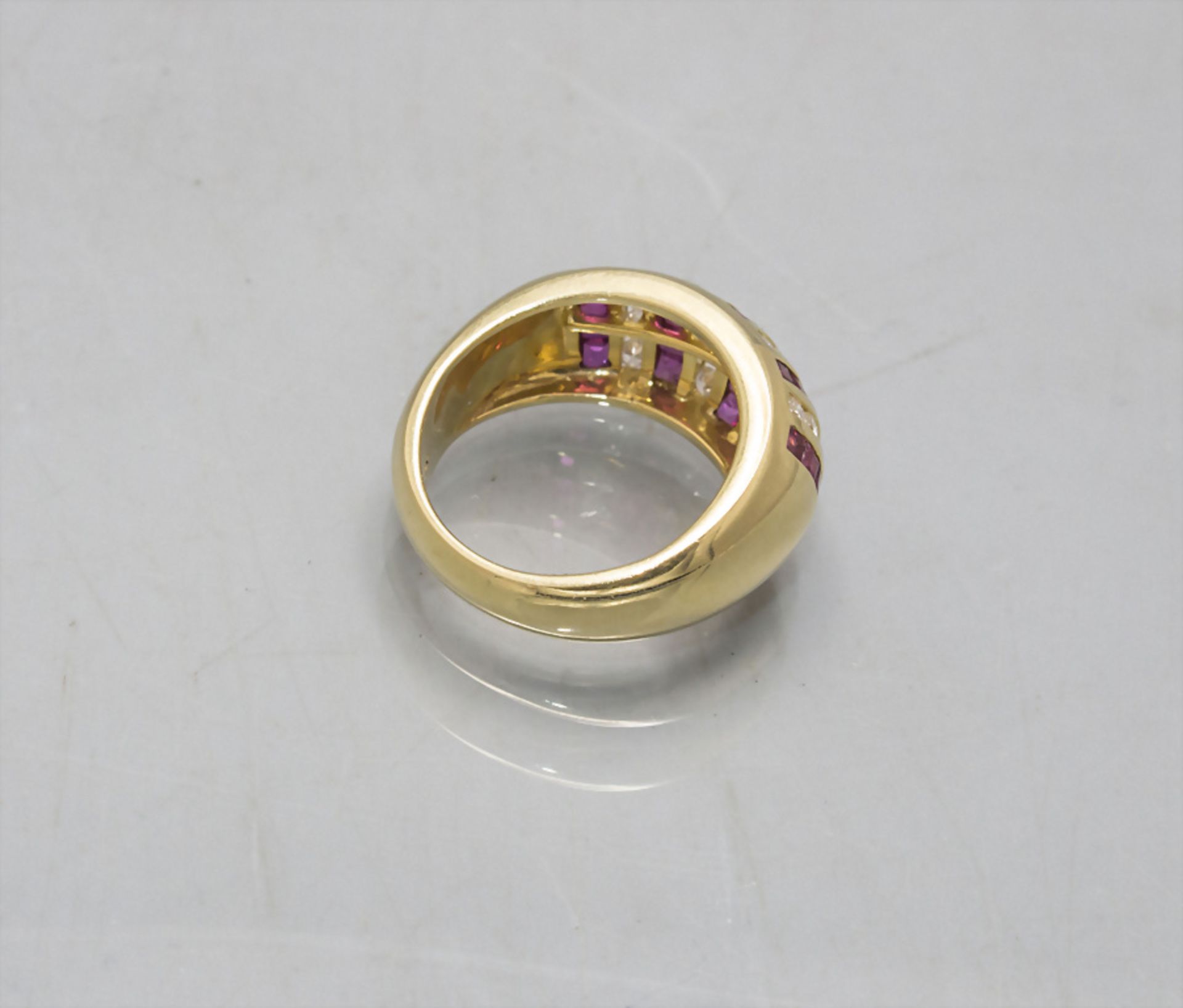 Damenring mit Diamanten und Rubinen / An 18 ct ladies gold ring with diamonds and rubies - Image 3 of 3