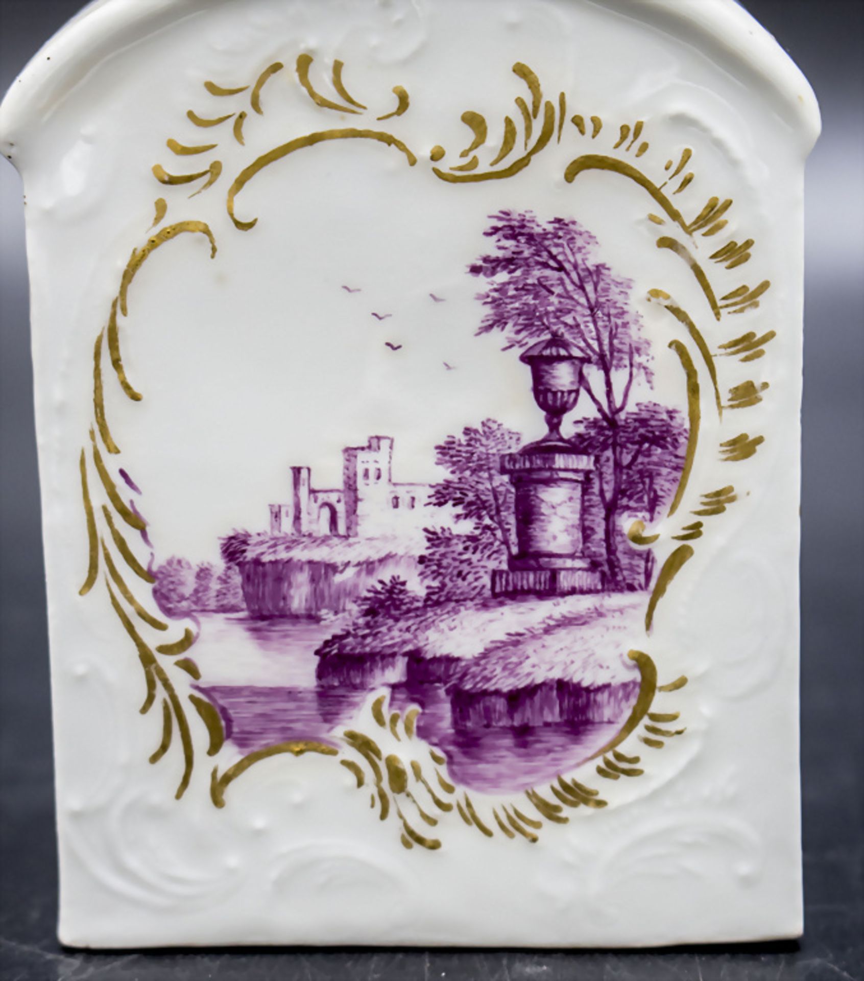 Teedose mit Landschaft / A tea caddy with a landscape, Meissen, um 1750 - Bild 6 aus 6