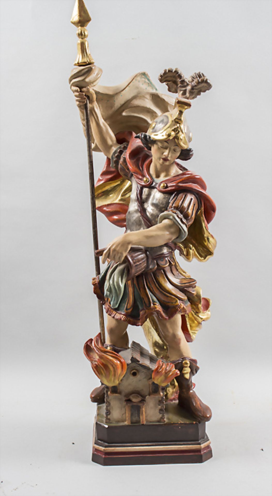 Holzskulptur 'Heiliger Florian' / A wooden sculpture of Saint Florian, Grödner ...