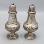 Paar Gewürzstreuer / A pair of silver condiment shakers, Neresheimer & Söhne, Hanau, Anfang 20. Jh.