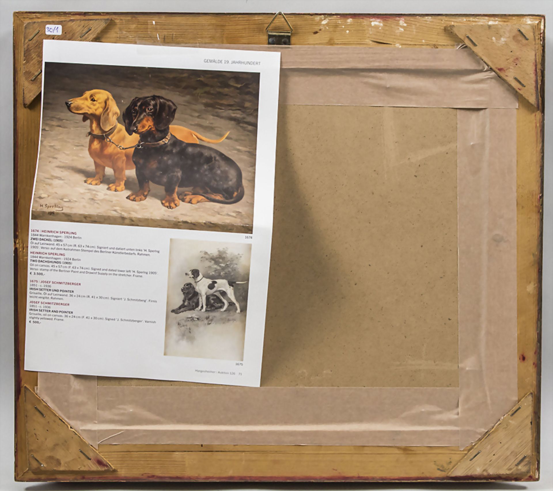 Heinrich Sperling (1844-1924), 'Der Rauhaardackel' / 'The wire-haired dachshund' - Image 4 of 4