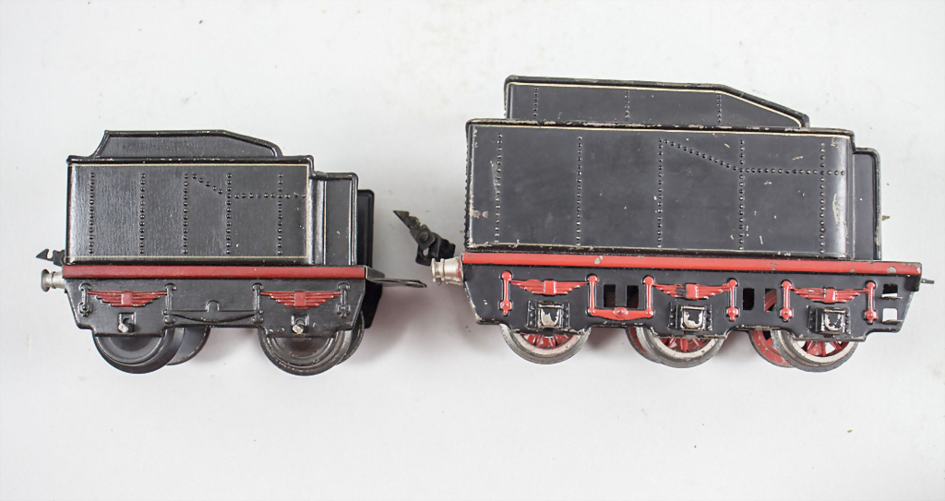 Konvolut Modell Eisenbahn 'Spur 0' 5 Wägen / Waggons u.a. 'Märklin',  20. Jh. - Bild 4 aus 4