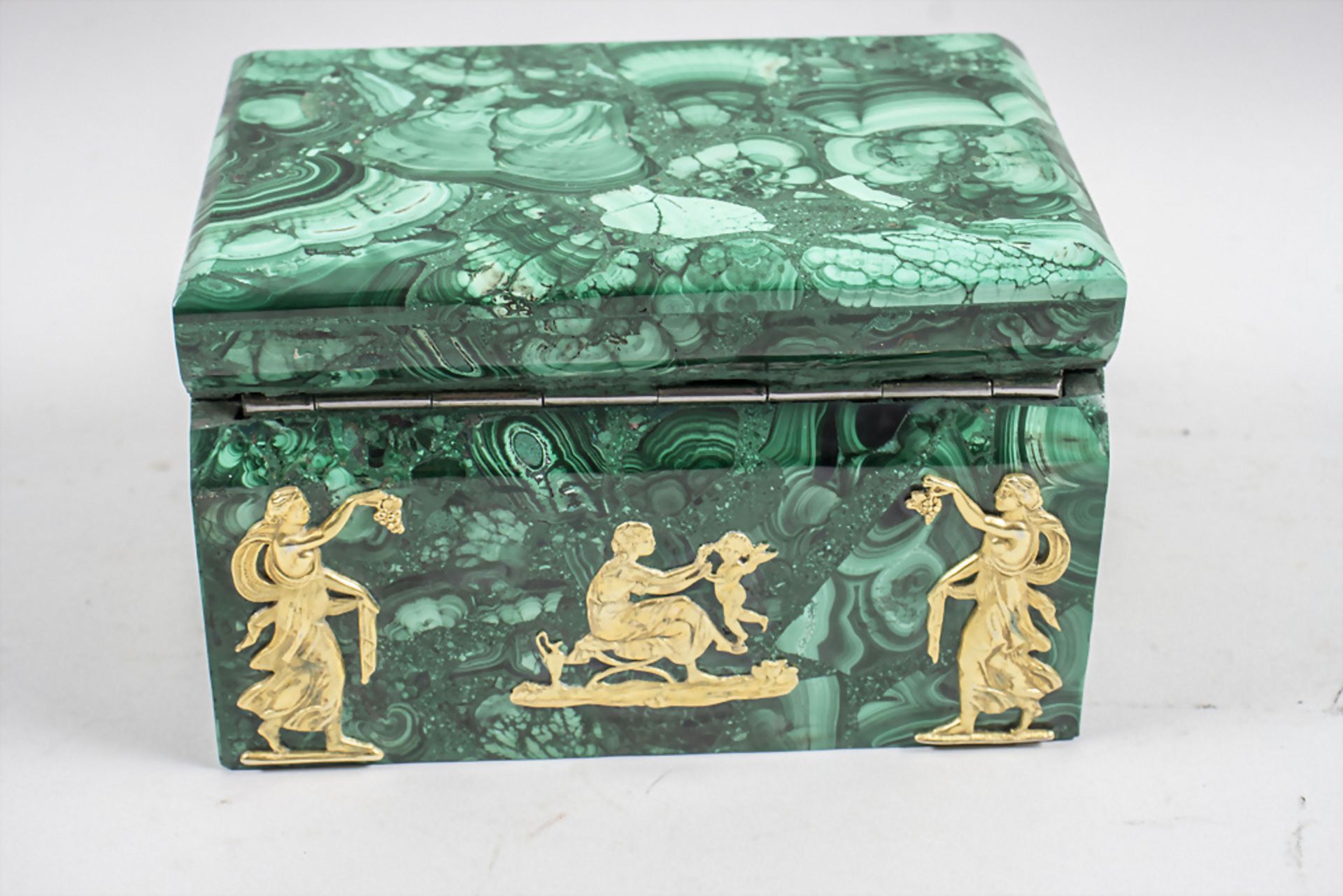 Malachit Schmuckdose / A malachit jewelry box, Russland, 20. Jh. - Image 6 of 8