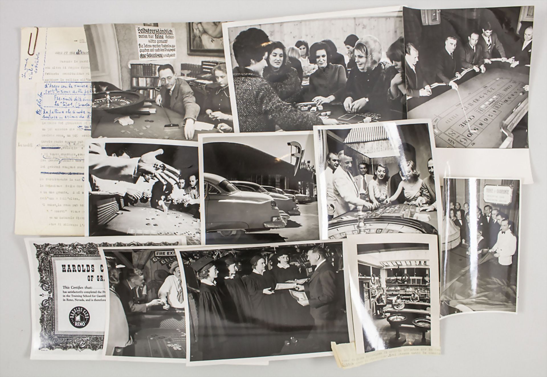 11 Pressefotografien 'Roulettes', USA/Italien/Österrreich, 1953-1965