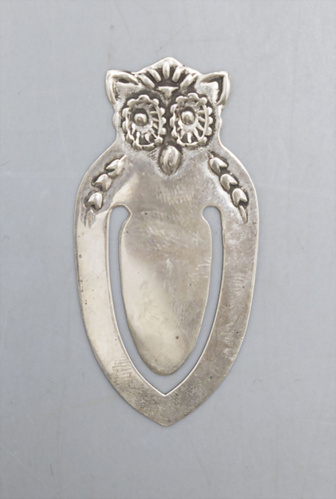 Eule als Lesezeichen / A silver owl as bookmark, Albert Bodemer, Ende 20. Jh.