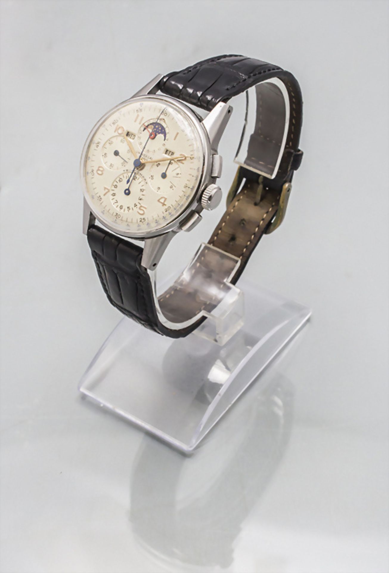 Universal Geneve Tri Compax, Chronograph mit Vollkalender, Geneve/Genf, um 1960 - Bild 2 aus 7