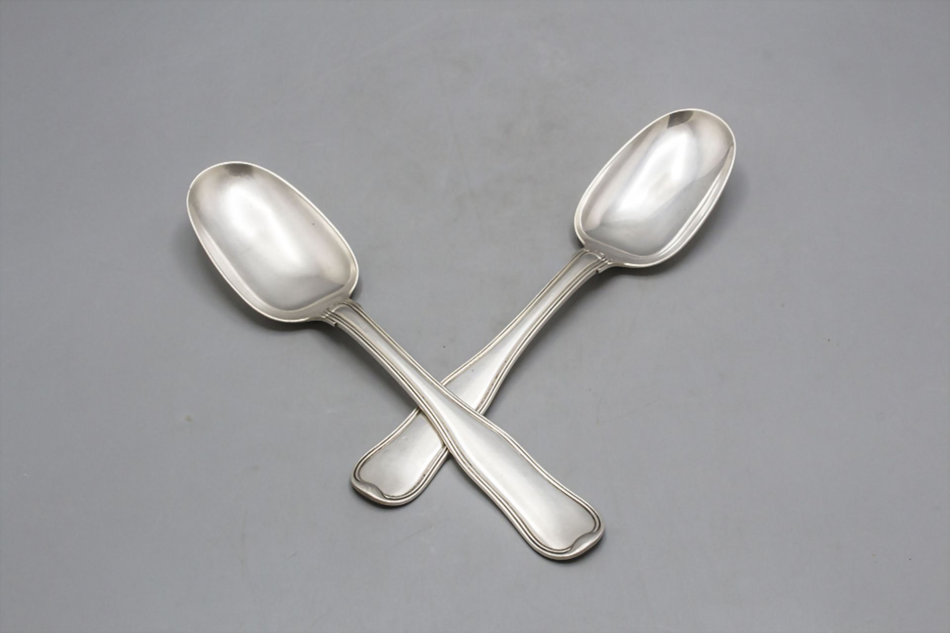 Paar Suppenlöffel 'Old Danish' / A pair of silver soup spoons 'Old Danish', Georg Jensen, ...