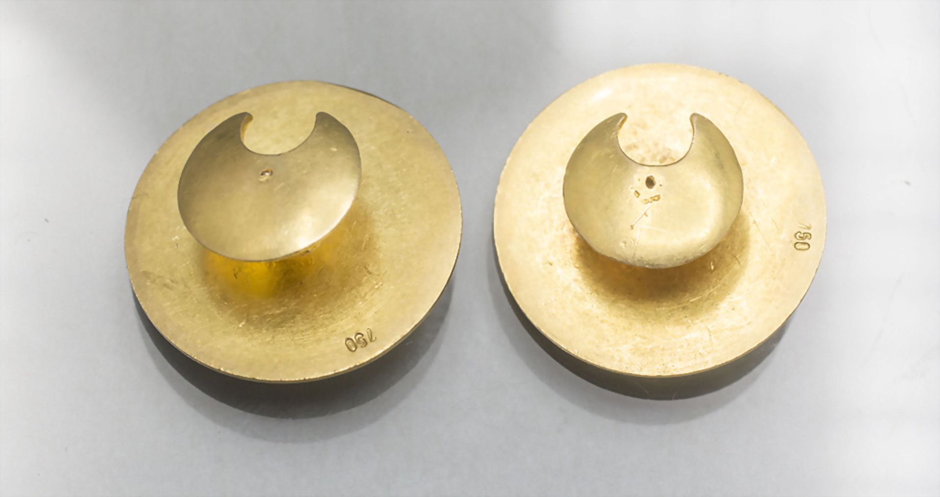 Paar Manschettenknöpfe / A pair of 18 ct gold cufflinks - Image 3 of 3