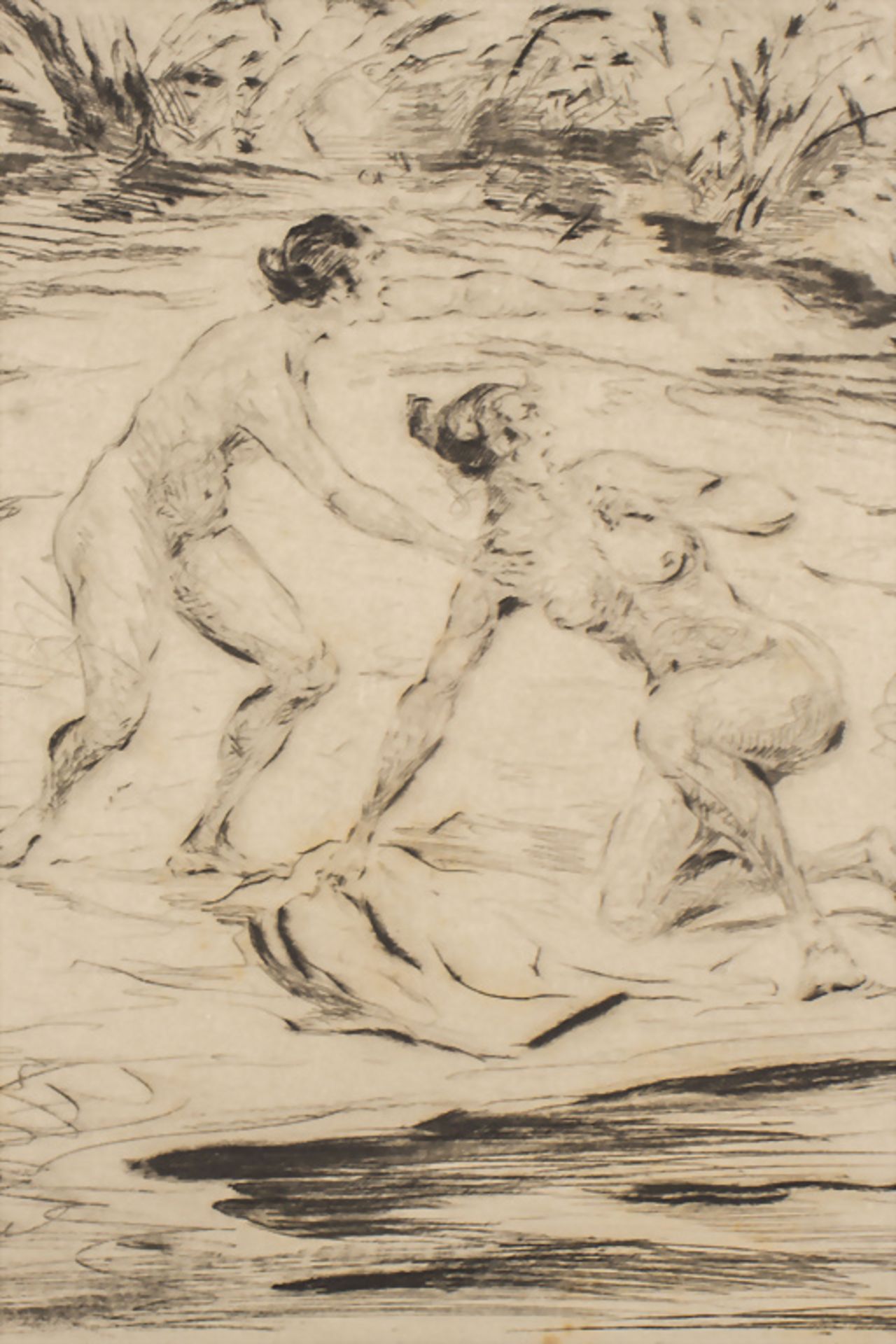 John DÄHMCKE (1887-1969), 'Der Störenfried beim Bade' / 'The troublemaker at the bath' - Bild 5 aus 6