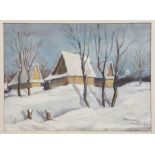 Robert LAUTH (1896 Ludwigshafen am Rhein - 1985 ebenda), 'Winter in Polen' / 'Winter in ...
