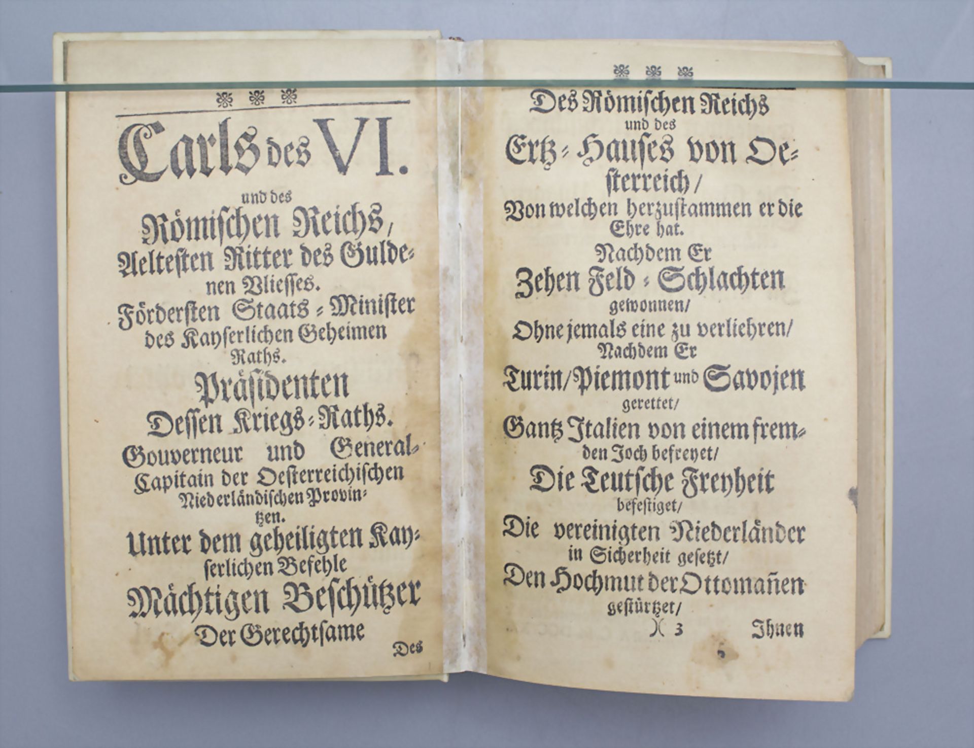'Des Grossen Feld-Herrns Eugenii Herzog von Savoyen', Vierter Theil, Frankfurt & Leipzig, 1723 - Image 3 of 6
