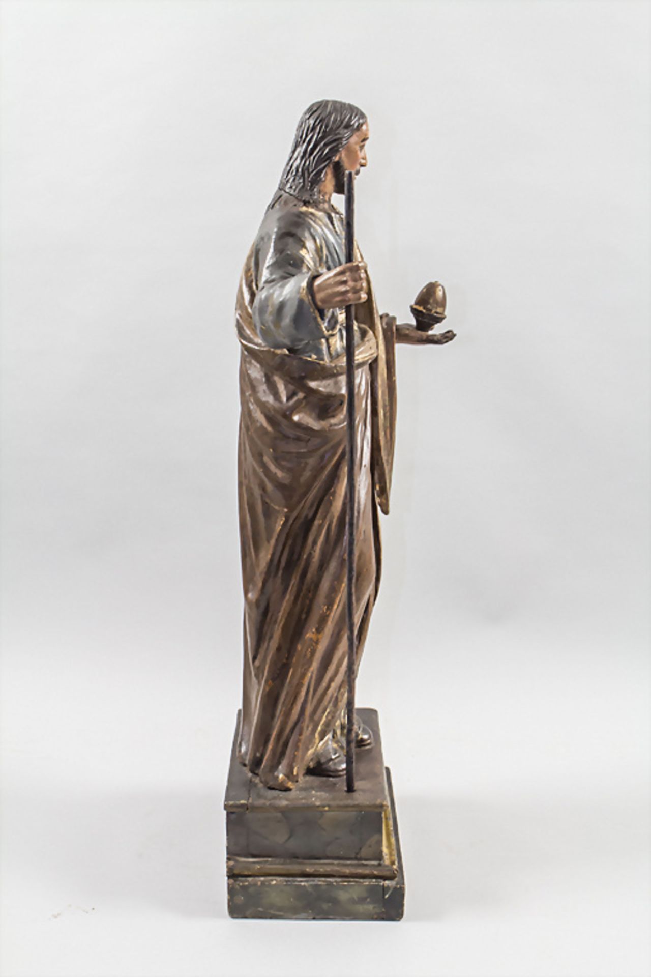 Holzskulptur 'Jesus' / A wooden sculpture depicting Jesus, Italien, 18./19. Jh. - Image 4 of 7