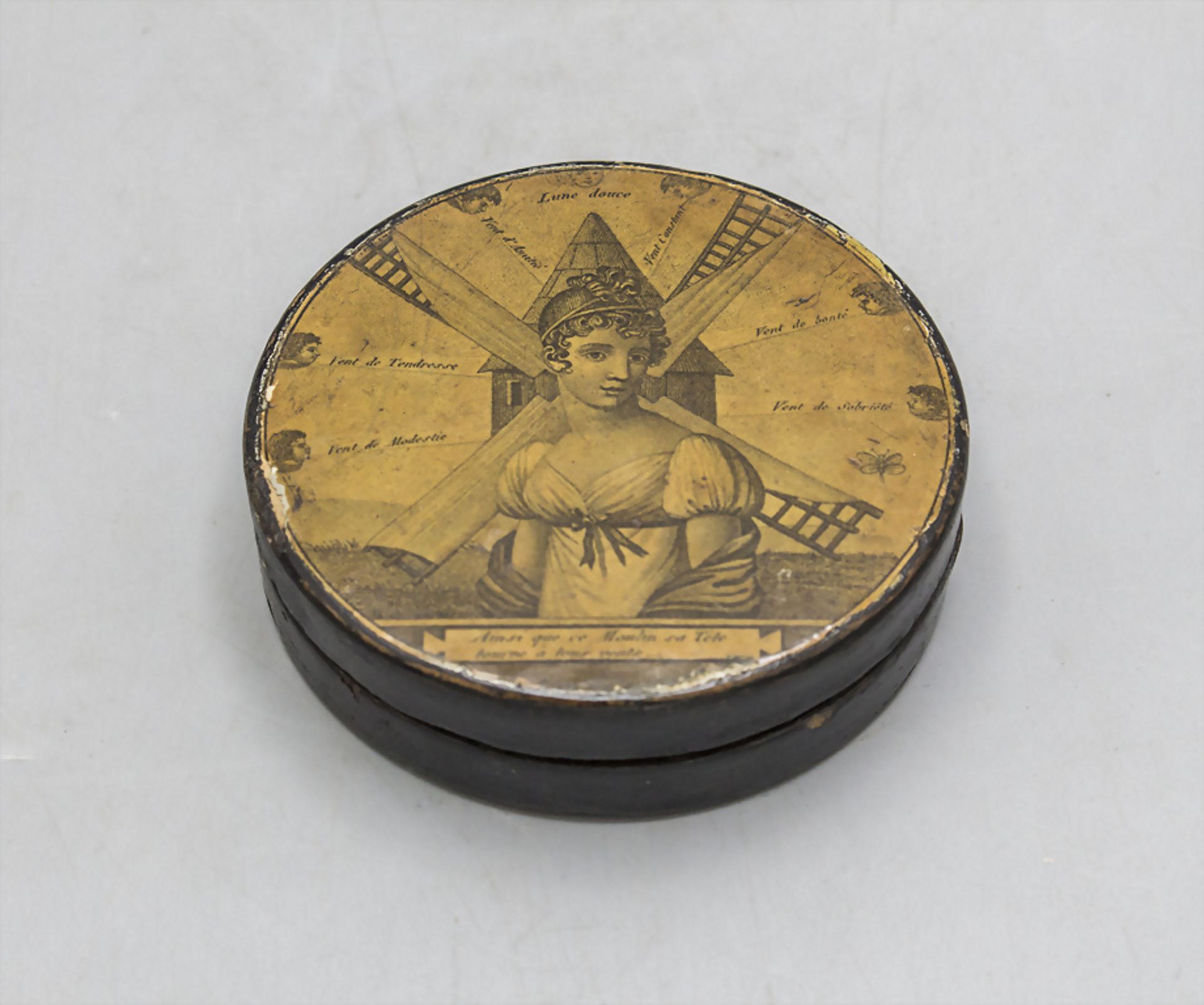 Empire Pappmaché Schnupftabakdose / Tabatiere / An Empire papier mâché snuffbox, Frankreich, ... - Image 2 of 5