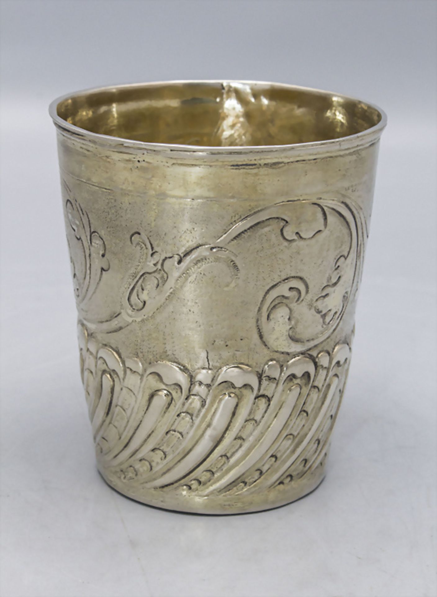 Barock Becher / A Baroque silver beaker, Andreas Schröder, Leipzig/Dessau, um 1710 - Bild 2 aus 5