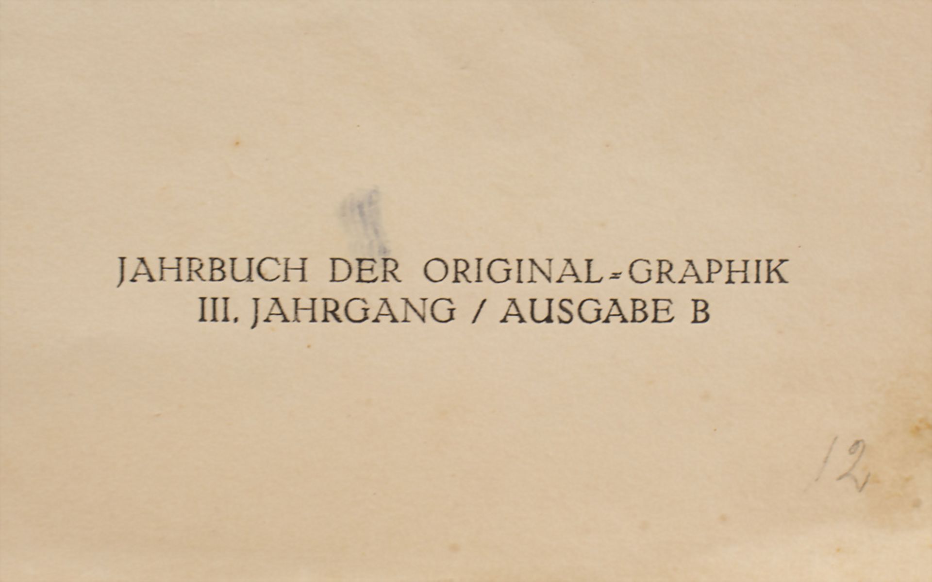 Heinrich WOLFF (1875-1940), 'Doppelbildnis', Jahrbuch der Original-Graphik, Berlin, 1921 - Image 5 of 5