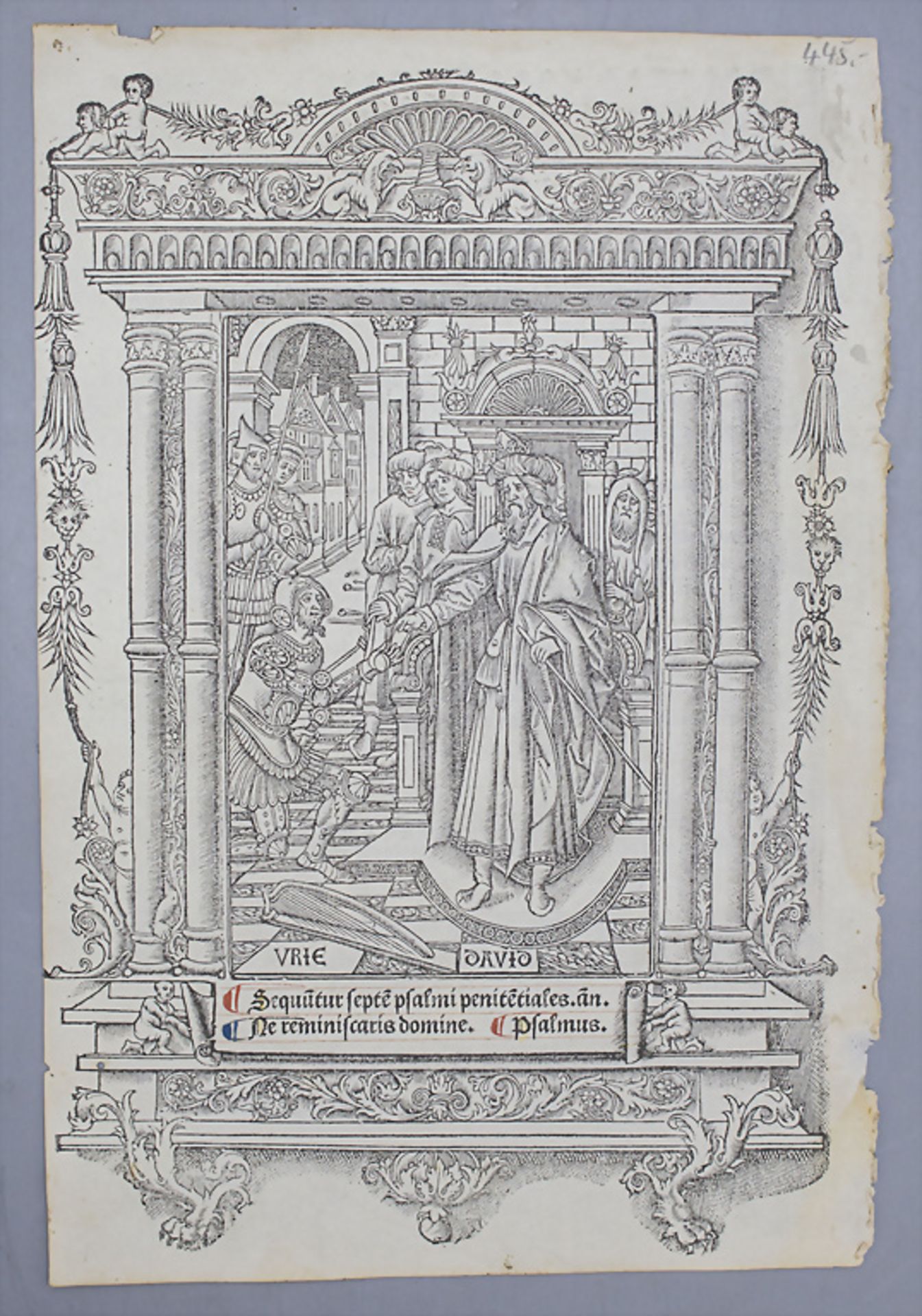 Stundenbuchblatt mit Verkündigungsszene / A book of hours sheet, wohl Frankreich, Ende 15. Jh. - Image 14 of 14