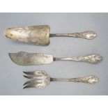 3 Teile Jugendstil Vorlegebesteck / 3 pieces of Art Nouveau serving cutlery, Boulenger, Paris, ...