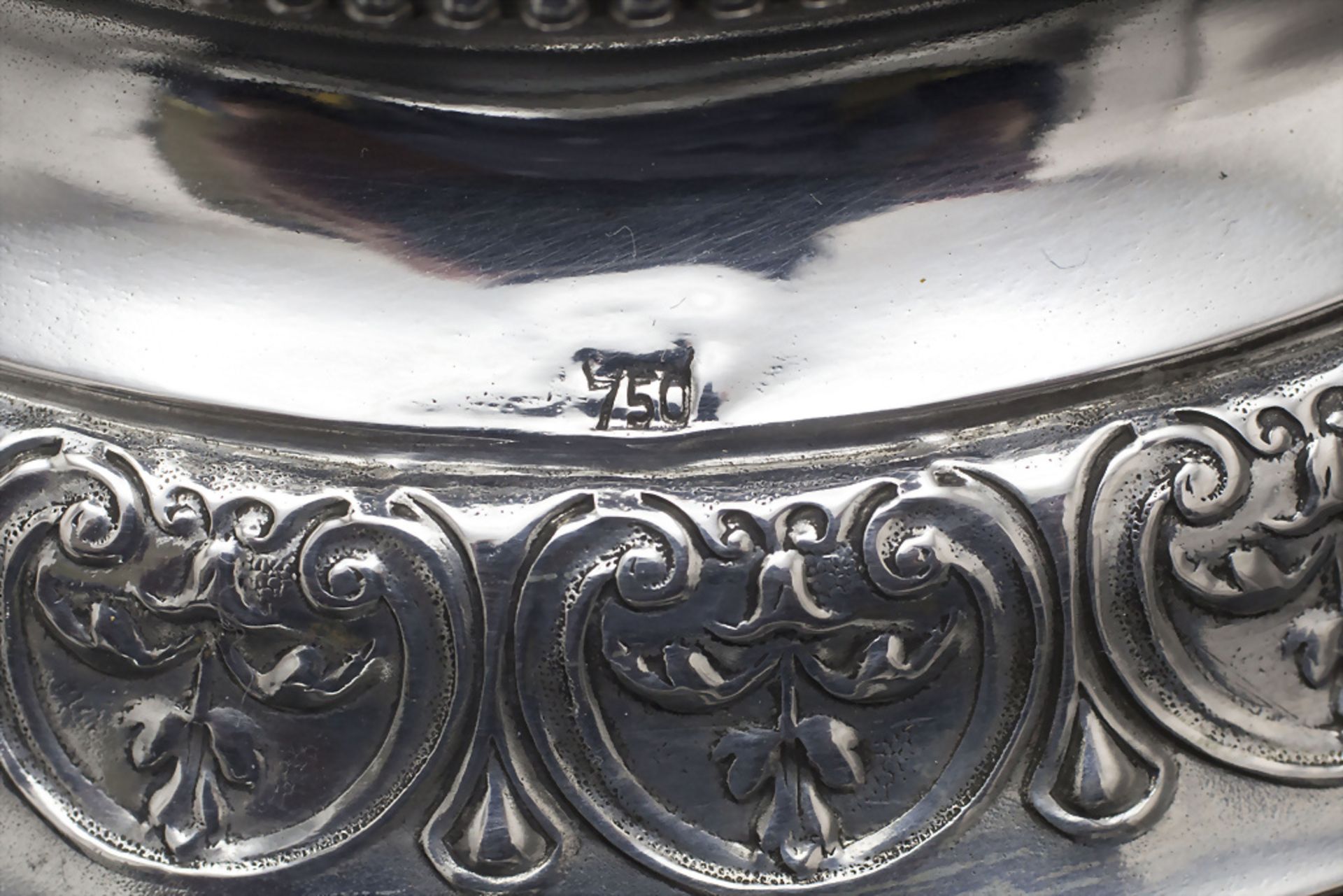 Tafelaufsatz / A footed silver bowl, deutsch, 19. Jh. - Bild 5 aus 5