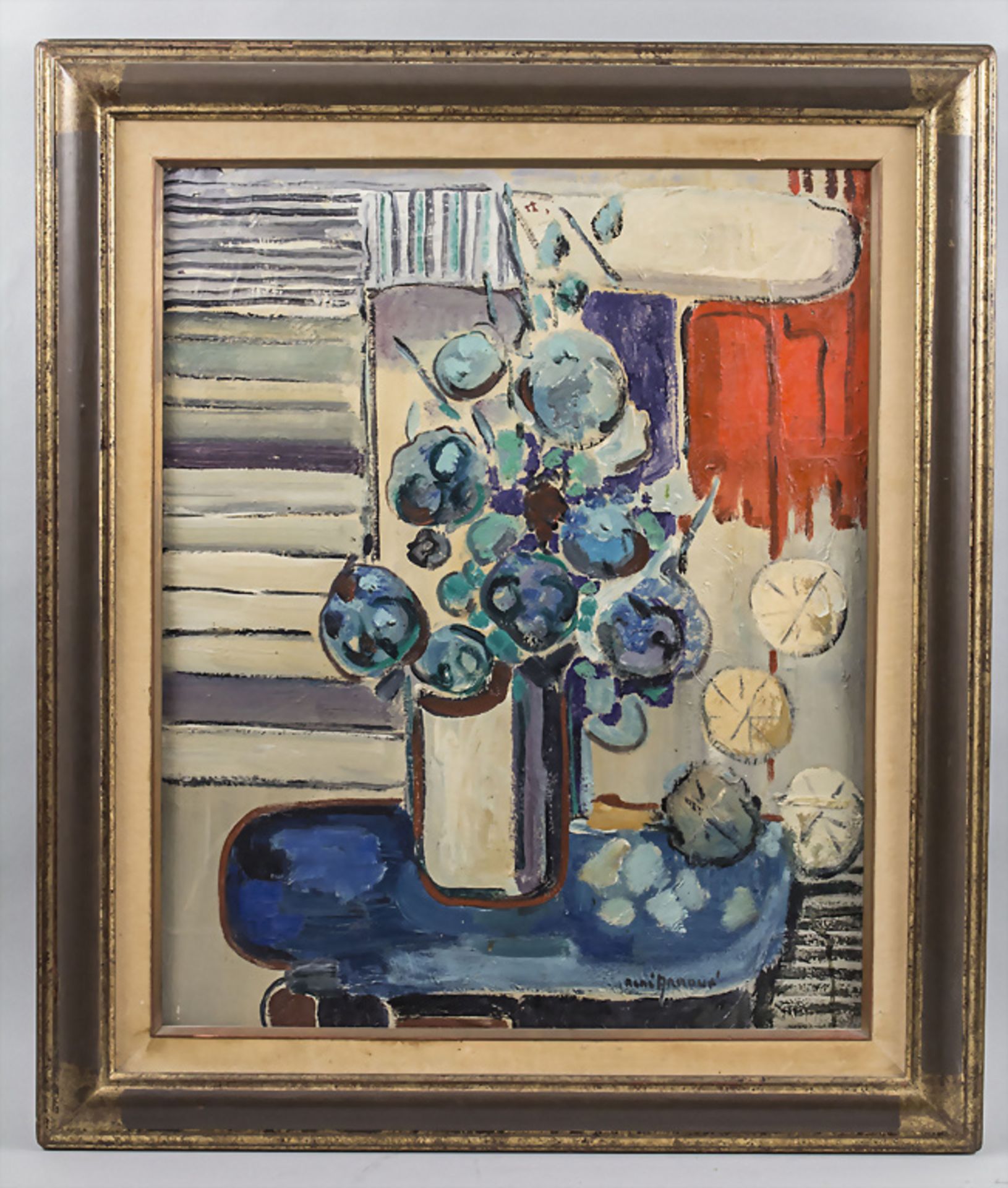 René Arnoux (20. Jh.), Stillleben mit Blumenvase / Still life with flower vase, Frankreich, 1978 - Image 2 of 4