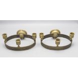 Paar Empire Bronze Wandappliken mit Kerzenhaltern / A pair of Empire bronze wall appliques ...