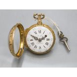 Offene Taschenuhr 1/4 Std. Repetition / A 18 ct gold open faced watch, Jean Baptiste LeFebure, ...