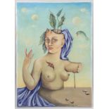 Signaturist A. Schariot, 'Surrealistisches Frauenporträt' / A surreal portrait of a woman, um 1970