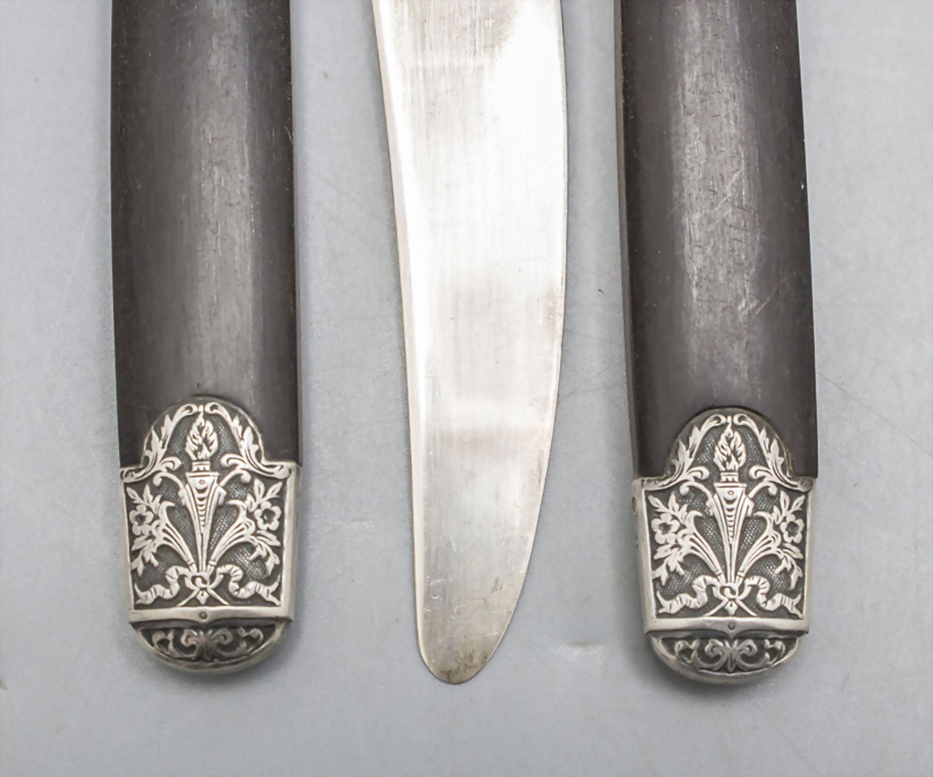 15 Obstmesser / 15 silver fruit knives, Frankreich, Paris, Mitte/Ende 19. Jh. - Bild 3 aus 4