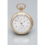 Offene Taschenuhr Minutenrepetition / A 18 ct gold open faced watch, Schweiz/Swiss, um 1910