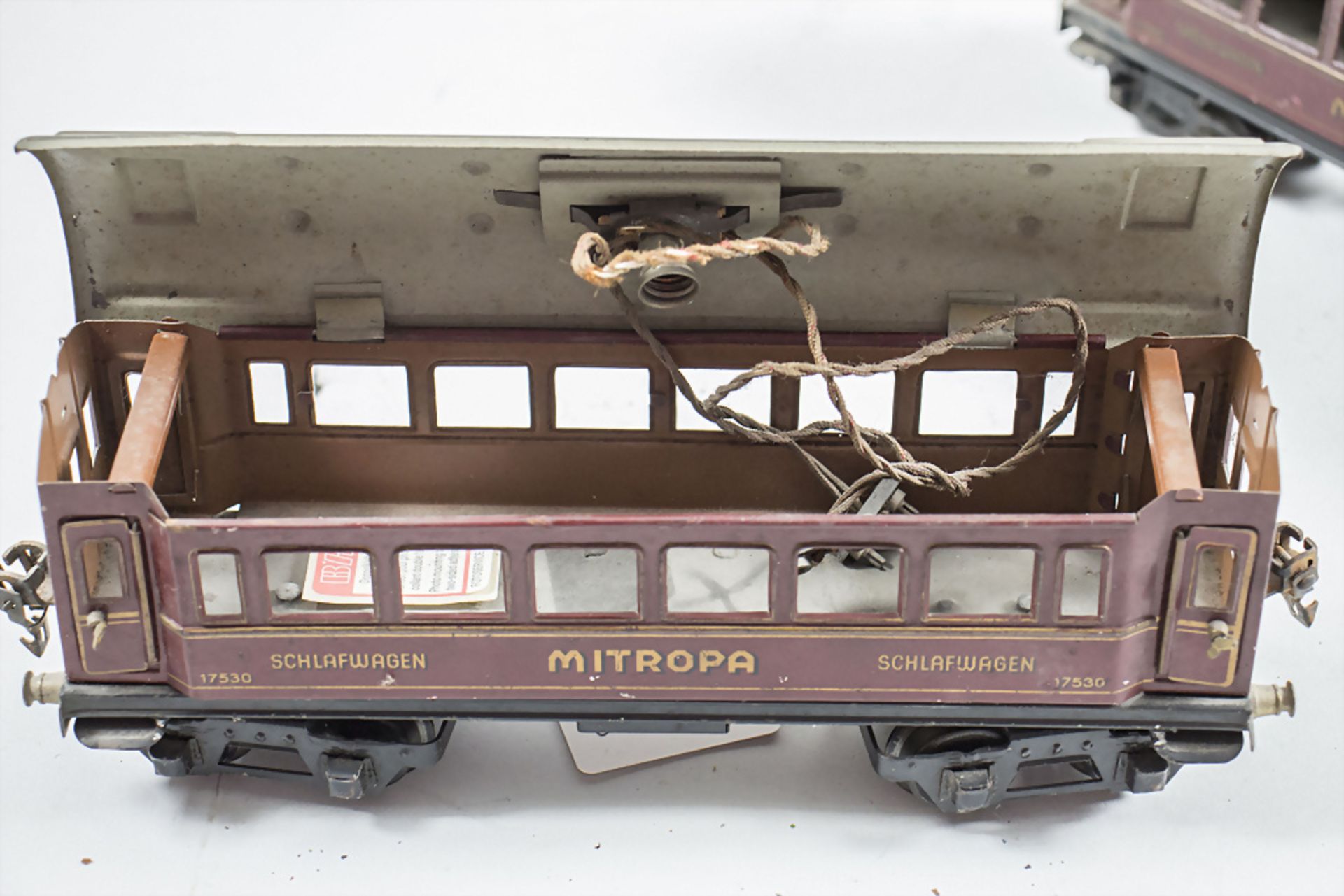 Konvolut Märklin Spur 0 'Mitropa / deutsche Reichsbahn' 3 Waggon / Wägen - Bild 8 aus 8