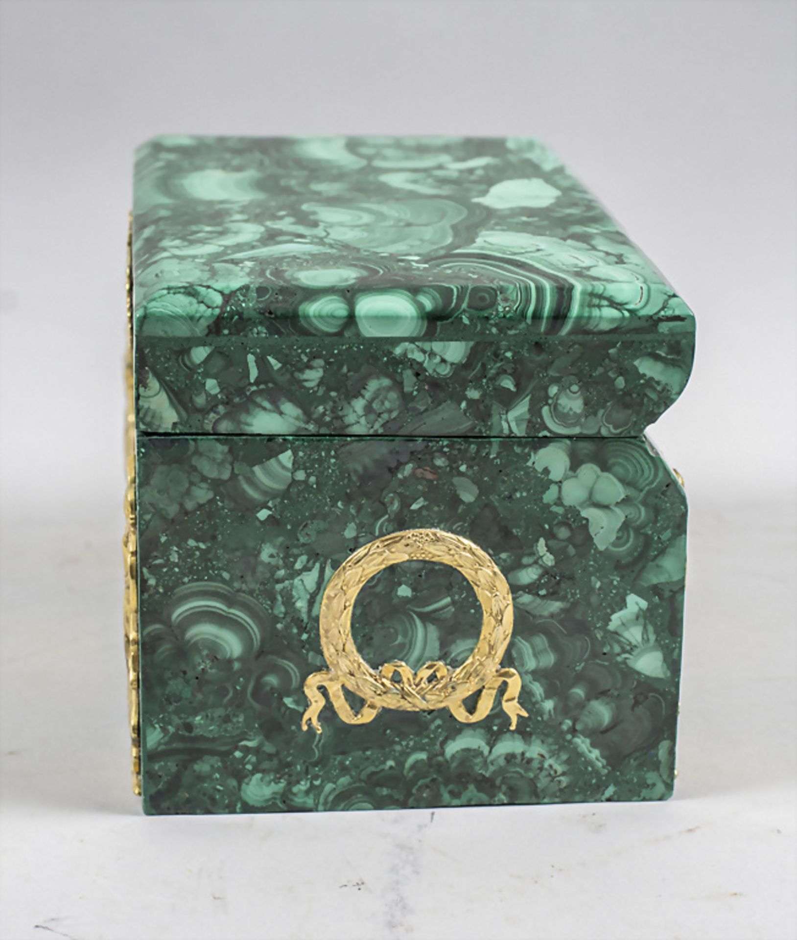Malachit Schmuckdose / A malachit jewelry box, Russland, 20. Jh. - Bild 5 aus 8