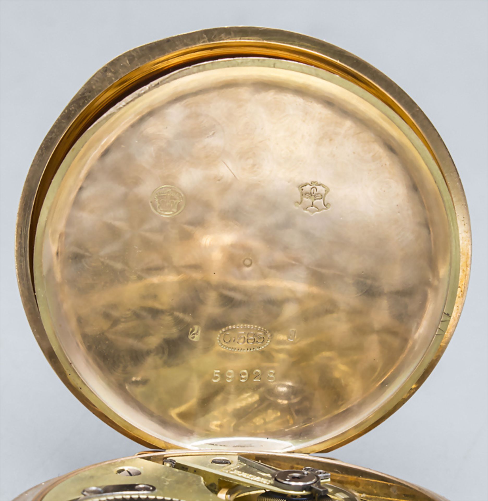 Savonette / Taschenuhr / A 14 ct gold pocket watch, Schweiz/Swiss, um 1910 - Image 7 of 9