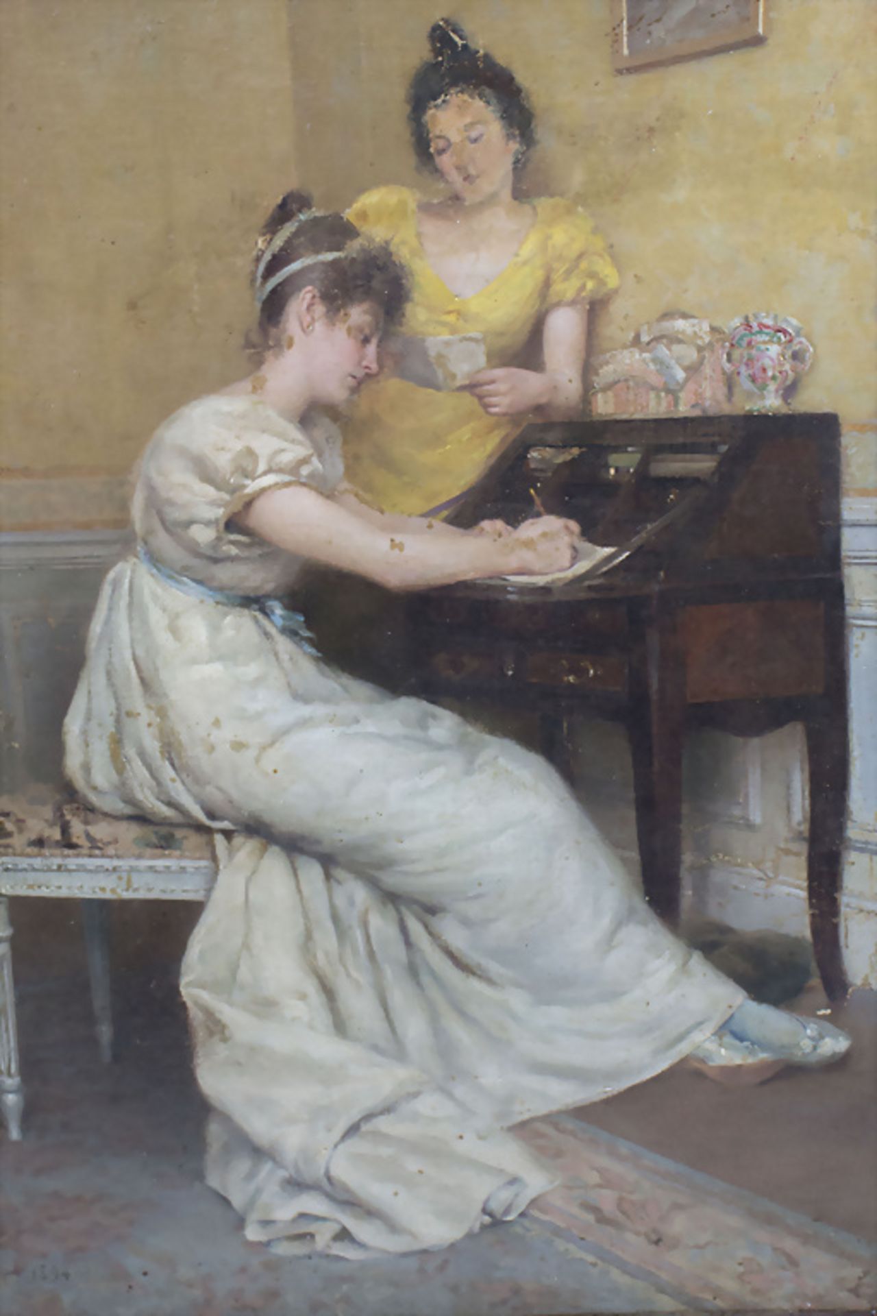 Clovis DIDIER (1858-1939), 'Am Schreibtisch' / 'At the writing desk,1894 - Bild 4 aus 5