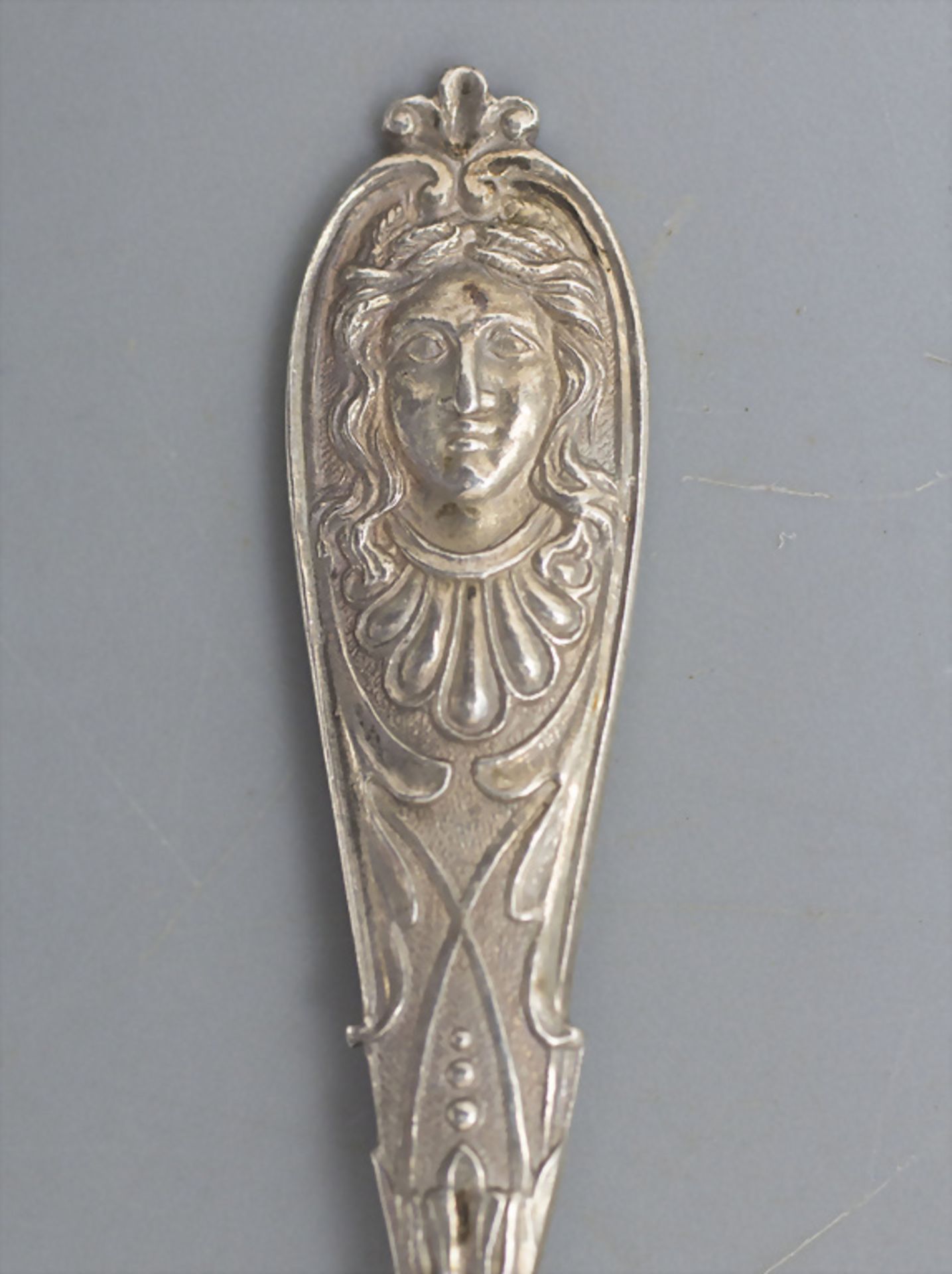 6 Mokka-Löffel / 6 silver mocha spoons, deutsch, um 1882 - Image 2 of 5