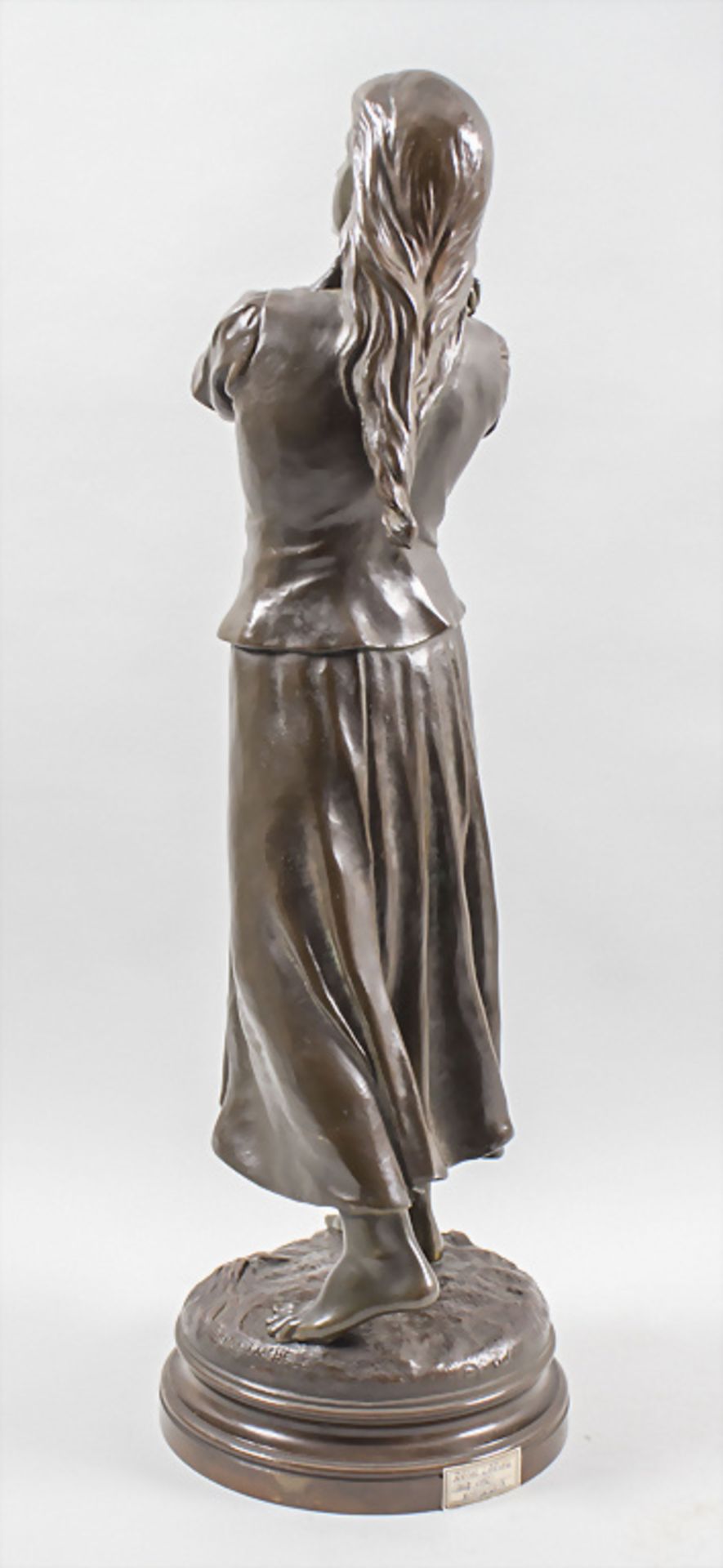 Jugendstil Frauenskulptur 'Jeanne D'Arc', Francois-Raoul Larche (1860-1912), um 1900 - Image 4 of 8