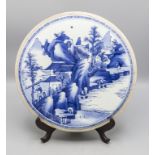 Runde Porzellanplatte / A round porcelaine plate, Qing-Dynastie