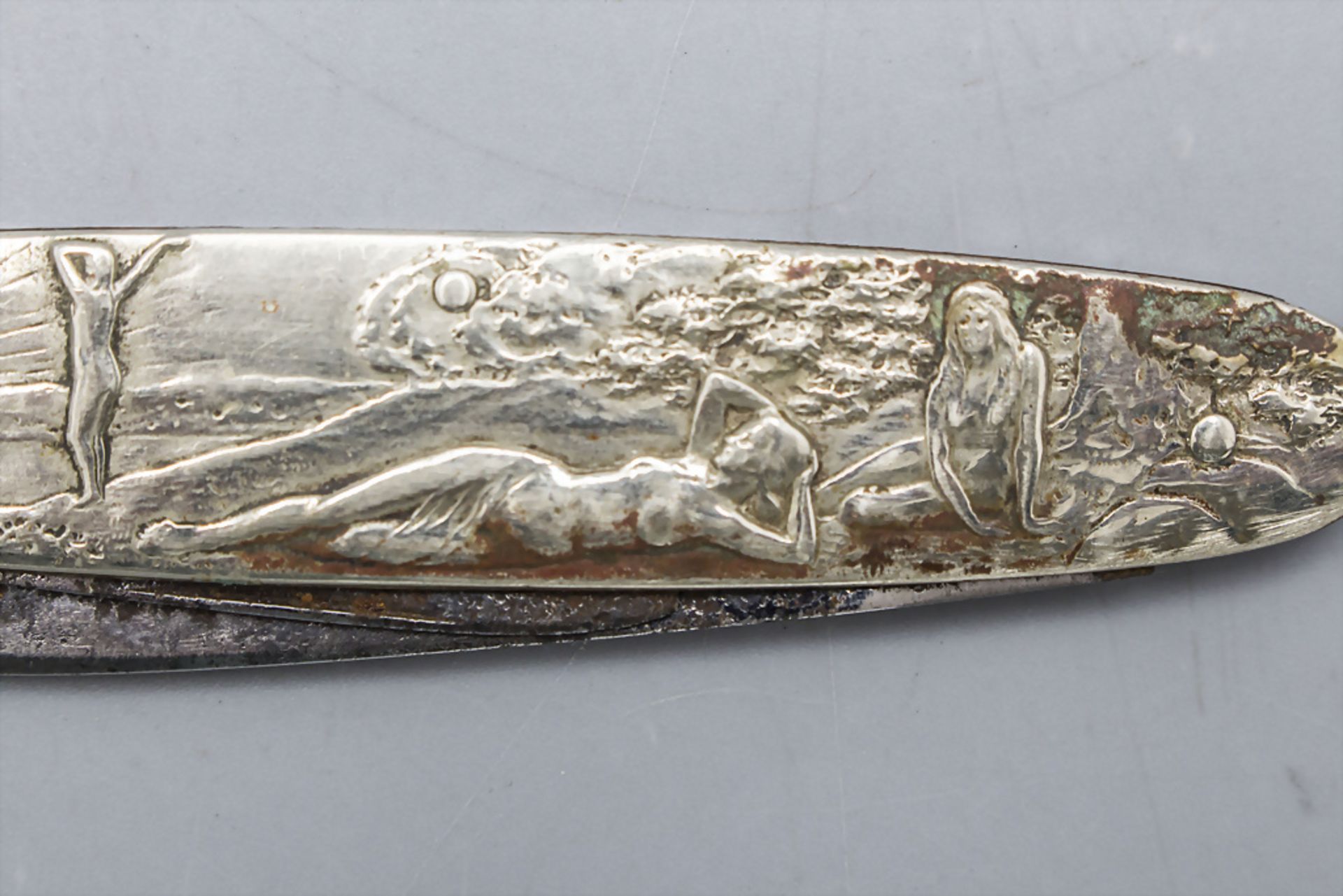 Jugendstil Taschenmesser mit weiblichem Halbakt / An Art Nouveau pocket knife with a female ... - Bild 3 aus 3
